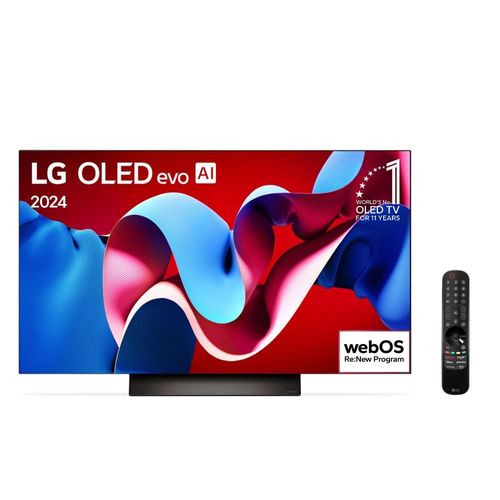Smart TV LG 55" OLED 4K EVO OLED55C4 com processador AI alpha9 Ger7, Wi-Fi, Bluetooth, WebOS, 120Hz e LG ThinQAI
