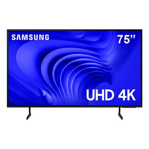 Smart TV 75” Samsung 75DU7700 LED, Processador Crystal 4K, Gaming Hub, AI Energy Mode, Alexa built-in, Wi-Fi, Bluetooth, USB e HDMI