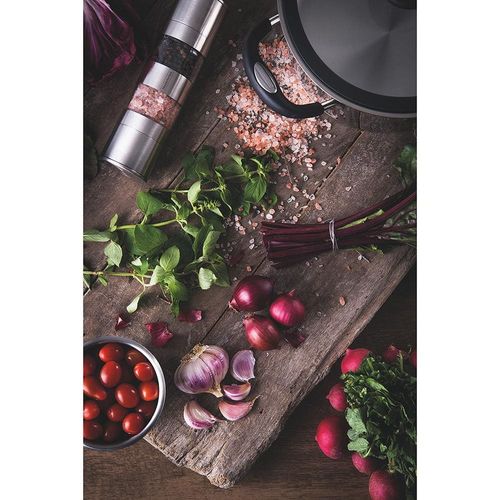 Moedor Duplo para Sal e Pimenta Tramontina Realce em Aço Inox e Acrílico – Transparente/Inox