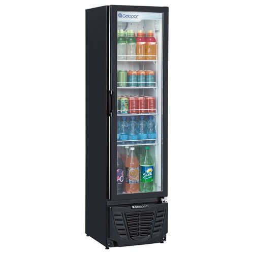 Refrigerador de Bebidas Vertical Gelopar Frost Free GPTU-230 Preto - 228 L 110v