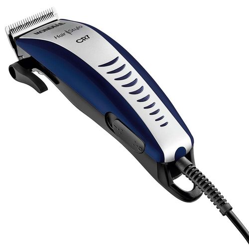 Máquina de Cortar Cabelo Mondial Hair Stylo CR-07 4 pentes - Azul/Prata 220v