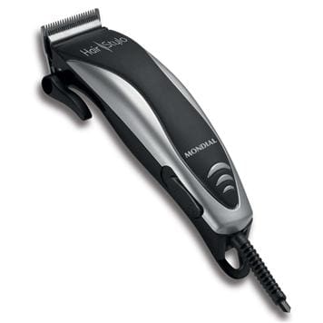 Máquina de Cortar Cabelo Mondial Hair Stylo CR-02 4 com Pentes - Prata/Preta 110V