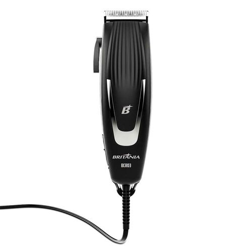 Máquina de Cortar Cabelo Britânia BCR03 18W com 9 acessórios - Preto 220V