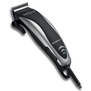 Máquina de Cortar Cabelo Mondial Hair Stylo CR-02 4 com Pentes - Prata/Preta 220V