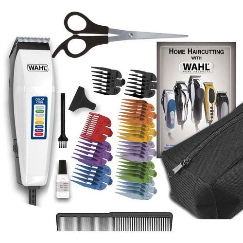 Máquina de Cortar Cabelo Wahl Clipper Color Code 9314-1755 10 Pentes - Branco 110V