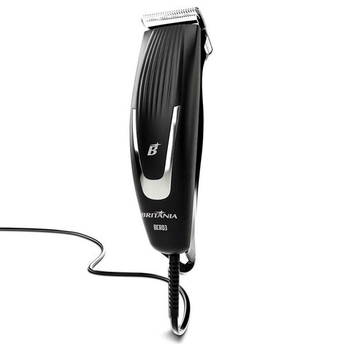 Máquina de Cortar Cabelo Britânia BCR03 18W com 9 acessórios - Preto 220V