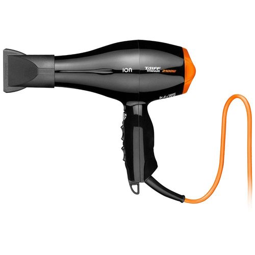 Secador de Cabelos Taiff Titanium Colors com Emissão de Íons Motor AC Profissional Preto/Laranja 2100W 220V