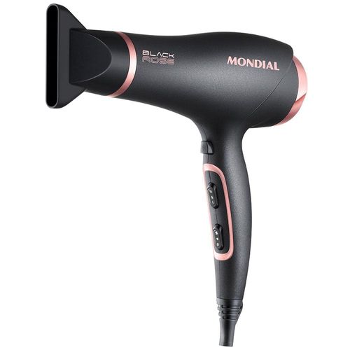Secador de Cabelos Mondial Black Rose SC-37 Tourmaline Íon Motor DC Profissional 2000W Preto 220V