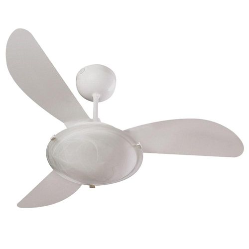 Ventilador de Teto Ventisol Sunny com Lustre, Controle de Velocidade e Reversão de Luz - Branco 220v