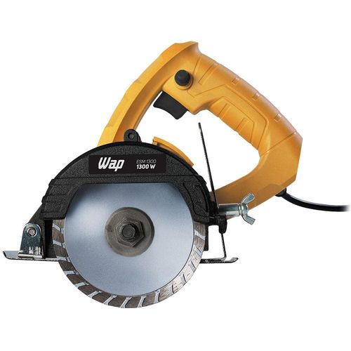 Serra Mármore WAP ESM 1300 4.3/8" 1.300W com 2 Chaves de Aperto – Amarela/Preta 110V