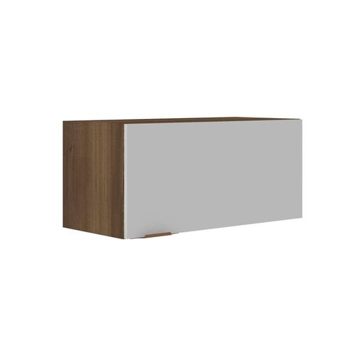 Armário de Geladeira Bartira Línea com 1 Porta - 80cm de largura Nogueira/Platinum