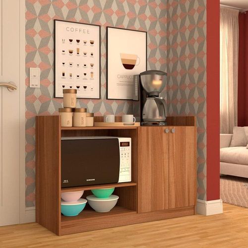 Balcão Micro-ondas Nova Móbile Classic com 2 Portas e 2 Prateleiras Montana