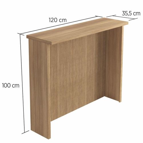 Painel de Ilha Canelado Nesher em MDF 15mm - 120cm de largura Nature