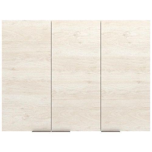 Armário Aéreo Bartira Cristal MDP 15mm com 3 Portas e 3 Prateleiras - 120cm de largura Freixo