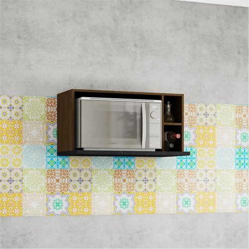 Armário para Micro-ondas Bartira Rubi com Nicho - 42,5x80,1x45cm Grapia