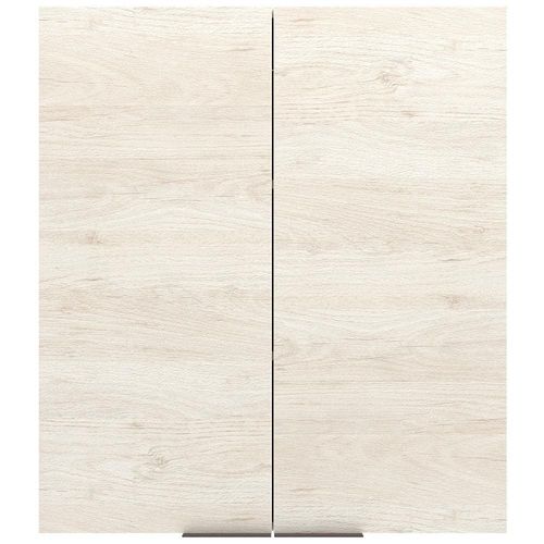 Armário Aéreo Bartira Cristal MDP 15mm com 2 Portas e 2 Prateleiras - 80cm de largura Freixo