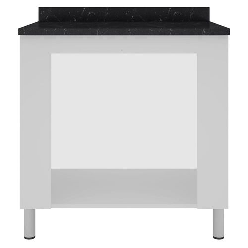 Balcão para Forno e Cooktop Bartira Rubi com 5 Bocas - 80,1cm de largura Branco