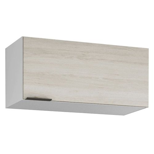 Armário de Geladeira Bartira Rubi com 1 Porta - 80cm de largura Branco/Freixo