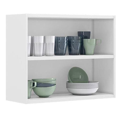 Armário Aéreo Duplo Itatiaia Florença com 2 Portas e 2 Prateleiras - 70cm de largura Branco