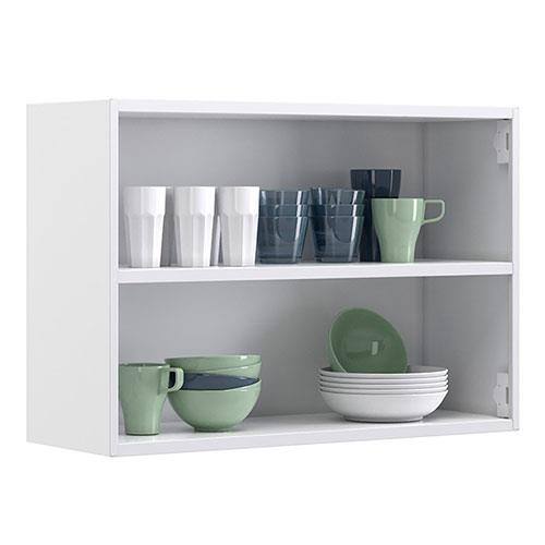 Armário Aéreo Duplo Itatiaia New Premium com 2 Portas e 1 Prateleira - 80cm de largura Branco/Grafite