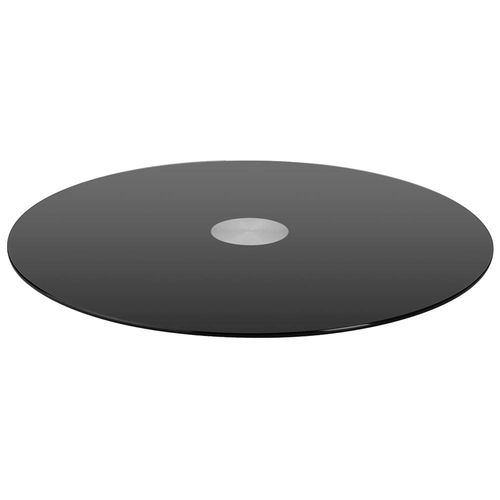 Centro de Mesa Giratório Forma F.Collection em Vidro Preto - 60 cm