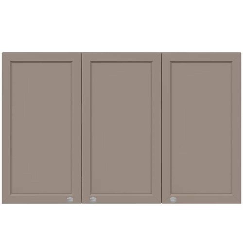 Cozinha Compacta Poliman Unna com 8 Portas, 2 Gavetas e 3 Prateleiras - 200cm de largura - Fumê