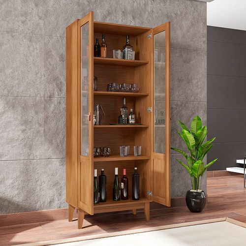 Cristaleira Casa D Lyra com 2 Portas de Vidro