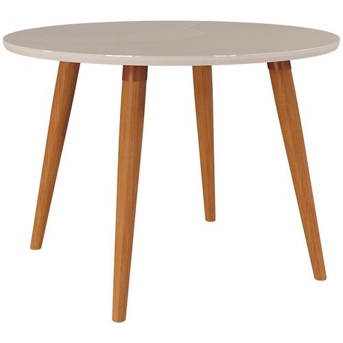 Mesa de Jantar Cimol Lavínia com 4 Cadeiras - Madeira/Off White/Nature/Chocolate