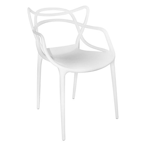 Cadeira Berrini Seat&Co com Encosto Fixo Branco