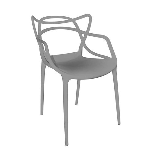 Cadeira Berrini Seat&Co com Encosto Fixo Cinza