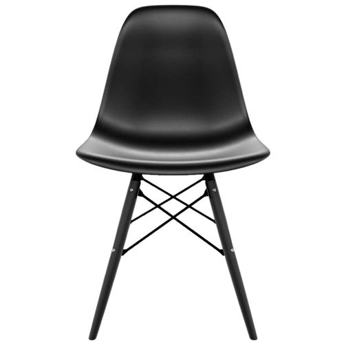 Cadeira de Jantar SeatCo Eames PP DSW com Pés Palito Preto