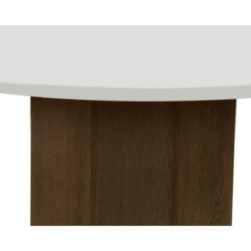 Mesa de Jantar Dobuê Turim 78x103 cm Castanho/Branco Off