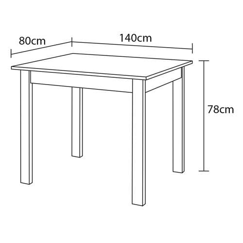 Mesa de Jantar Aço Nobre 0388 Kansas - Marrom