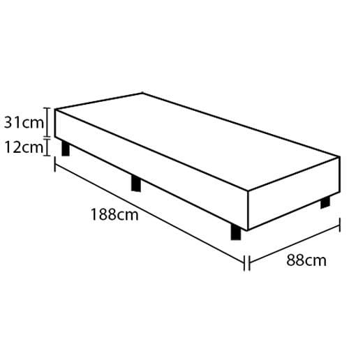 Base Box para Colchão Solteiro Umaflex Itália 31 x 88 x 188 cm - Branco