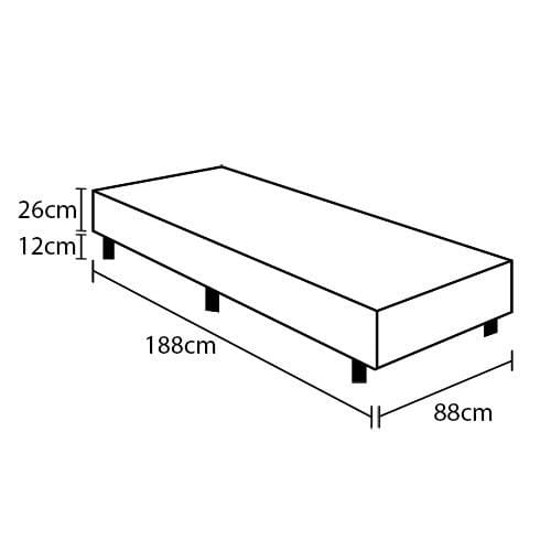 Base Box para Colchão Solteiro Probel Oregon 26x88x188 cm - Marrom