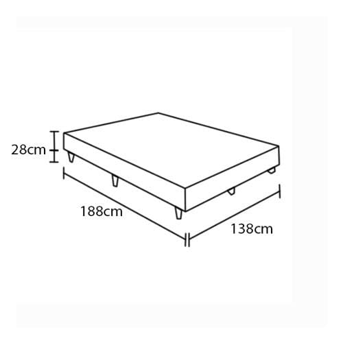 Base Box Casal Herval Mississipi 28x138x188cm – Marrom