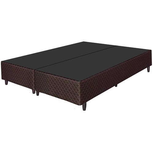 Base Box Queen Size Umaflex Orleans com Revestimento em Tecido Poliéster 38x158x198cm – Marrom