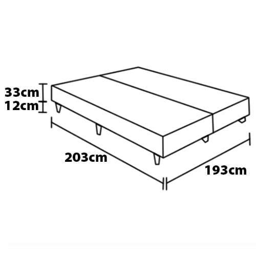 Base Box para Colchão Queen Size Umaflex Itália 45x193x203cm – Branco