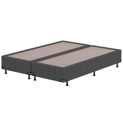 Base Box King Size Probel Village com Revestimento em Tecido Poliéster 38x193x203cm - Preto