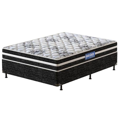 Cama Box de Casal Probel Guarda Costas Premium Hiper Firme Espuma D20, 28 e 40 60x138x188cm - Branco/Preto