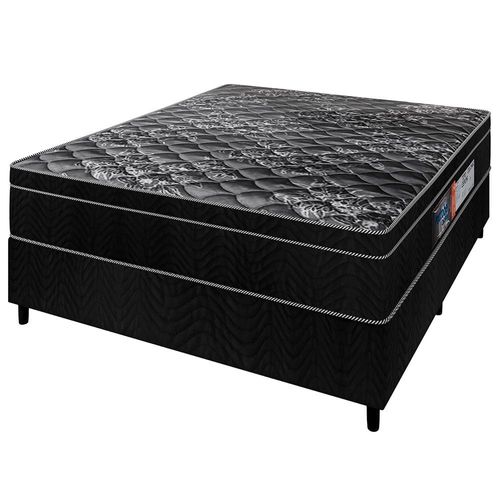 Cama Box de Casal Portobel Diplomata Orthopedic com Espuma D-33 65x138x188 cm - Preto