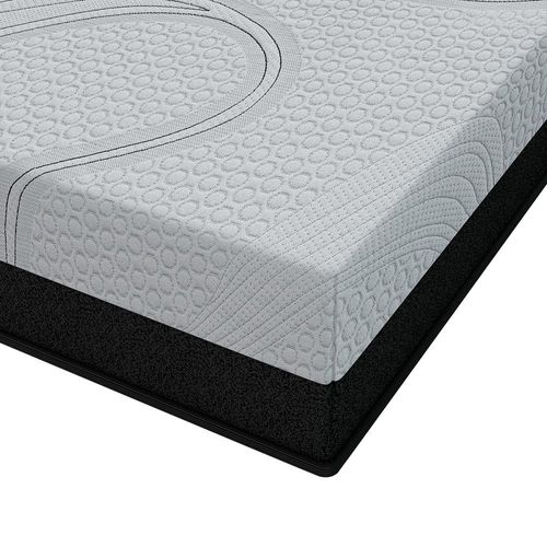 Colchão de Solteiro Umaflex Forza com Molas Ensacadas e Revestimento em Tecido Malha 25x88x188cm - Cinza Escuro