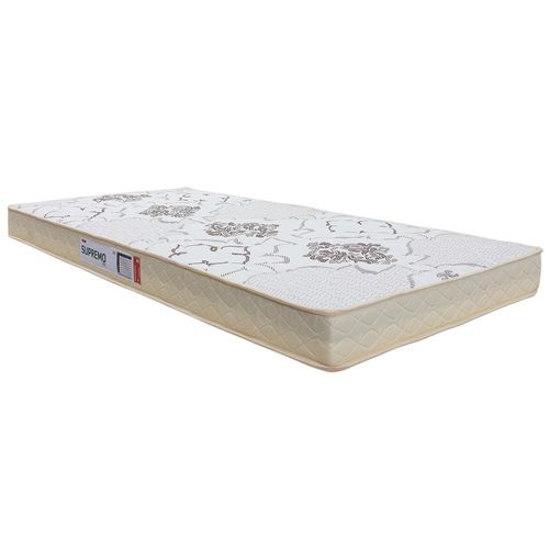 Colchão Solteiro Hellen Supremo One Face Espuma D33 14x88x188 cm - Bege/Branco