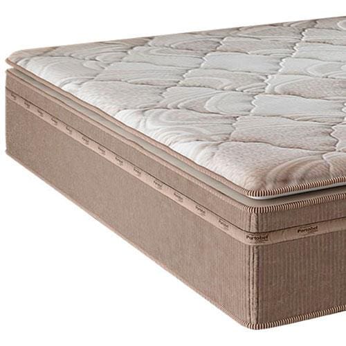 Colchão Queen Size Portobel Potenza Platinun com Molas LFK e Revestimento em Tecido Malha 34x158x198cm - Bege Claro