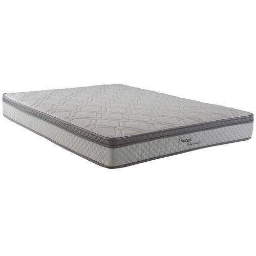 Colchão Queen Size Herval Ômega com Pillow Top e Molas Ensacadas 22x158x198cm – Cinza/Branco