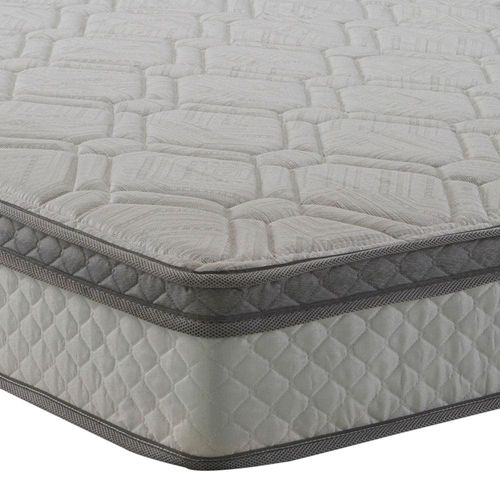 Colchão Queen Size Herval Ômega com Pillow Top e Molas Ensacadas 22x158x198cm – Cinza/Branco