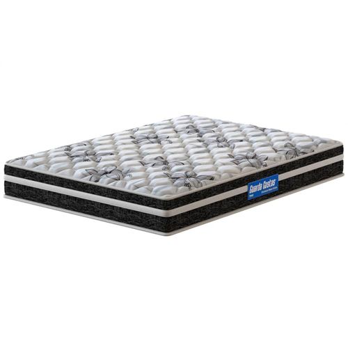 Colchão Queen Size Probel Guarda Costas Premium Hiper Firme Espuma D20, 28 e 40 22x158x198cm - Branco/Preto