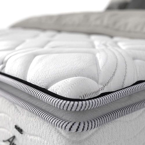 Colchão Queen Size Probel Amsterdã D33 com Molas Ensacadas e Pillow Top 34x158x198 - Branco/Preto