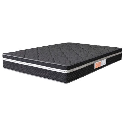 Colchão de Casal Umaflex Essencial com Eurotop e Molas Ensacadas 24x138x188 cm - Chumbo/Preto