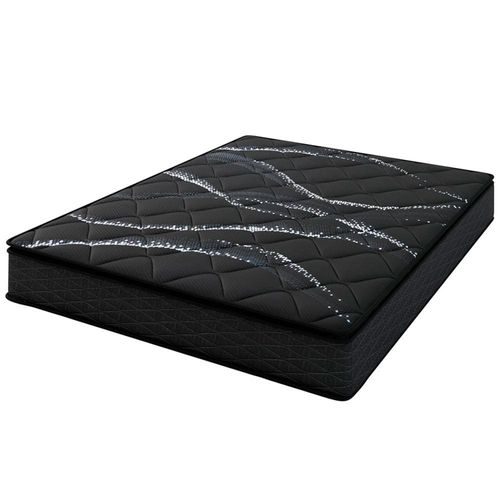 Colchão de Casal Umaflex New Itália Black com Molas Ensacadas, Revestimento em Jacquard e Pillow Top D26 25X138X188cm - Preto
